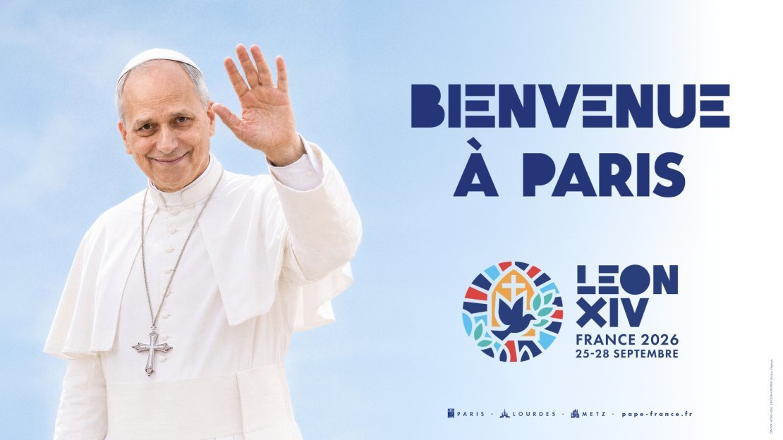 Le pape Léon XIV souhaite la bienvenue à Paris pour sa venue en France en septembre 2026.